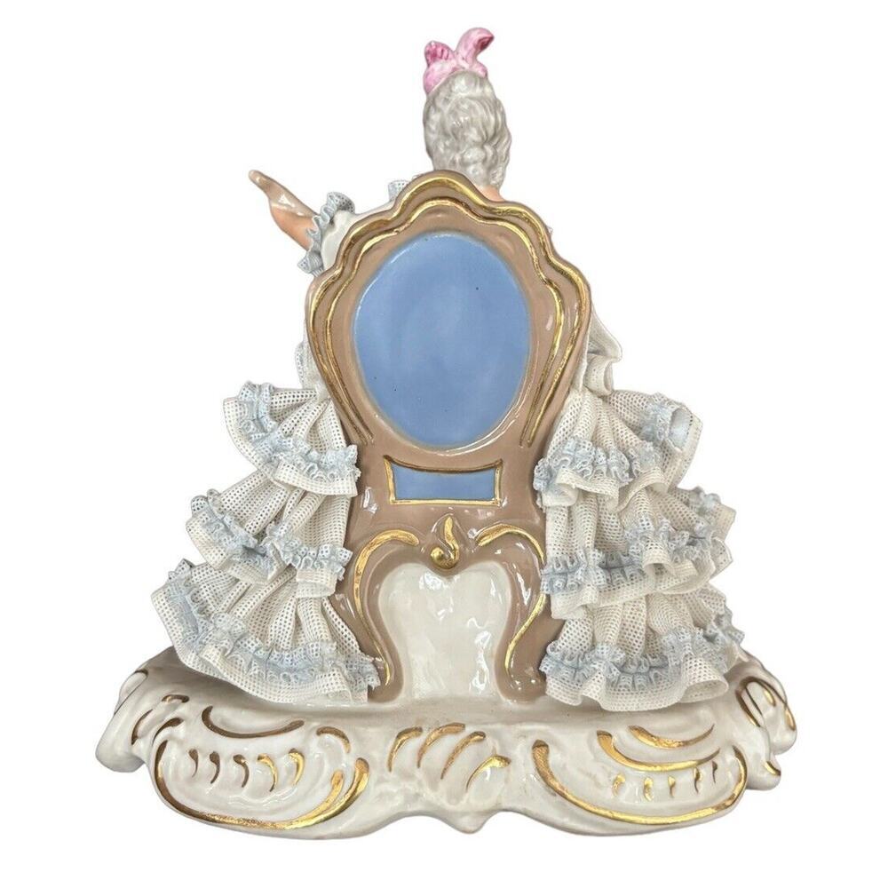 Dresden Lace Ballerina Sandizell Hoffner Figurine Germany Violin LARGE - Picture 3 of 9